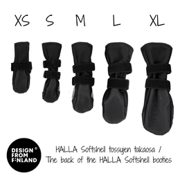 HALLA Softshell tossujen takaosa